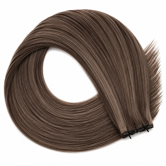 Clips - Brun moyen méché blond foncé #4/8/18 - HAVANA