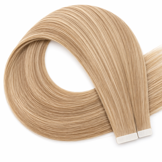 Lux Extensions Blond moyen méché blond foncé #72 OSLO bandes adhésives