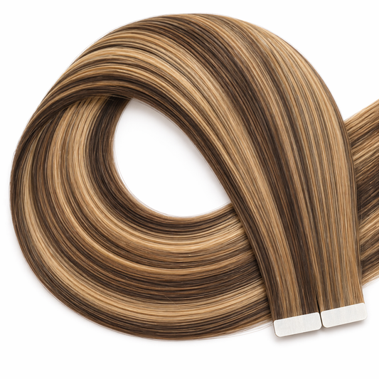 Lux Extensions Brun miel doux et raffiné #74 TOKYO bandes adhésives