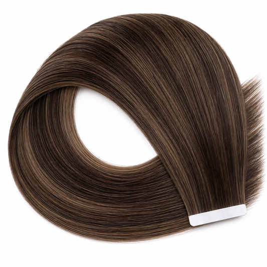 Bandes adhésives - Noir naturel ombré méché blond cendré #82 - ANTIBES