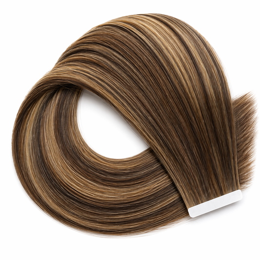 Bandes adhésives - Brun ombré méché, blond doré foncé #83 - GENÈVE