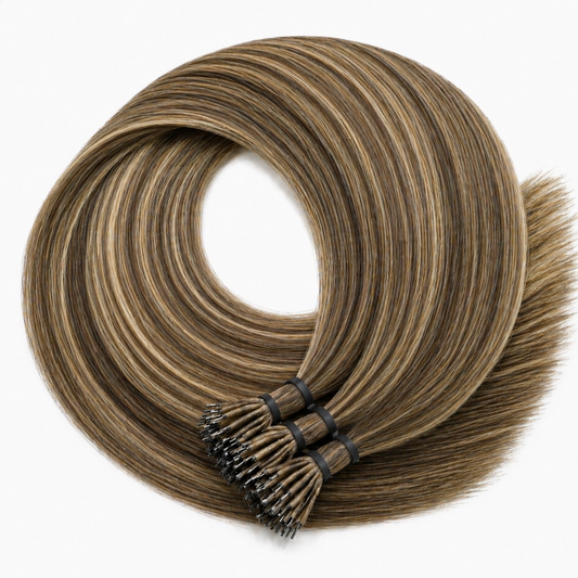 Nano ring - Brun ombré, méché blond doré foncé #83 GENÈVE