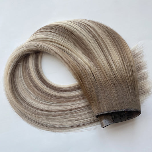 Trame Genius WEFT Habit Method Châtain cendré méché blond clair # tsingtao