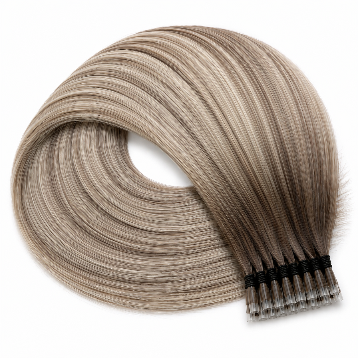 I-Tip Blond cendré ombré, méché blond clair #80 - BORA BORA