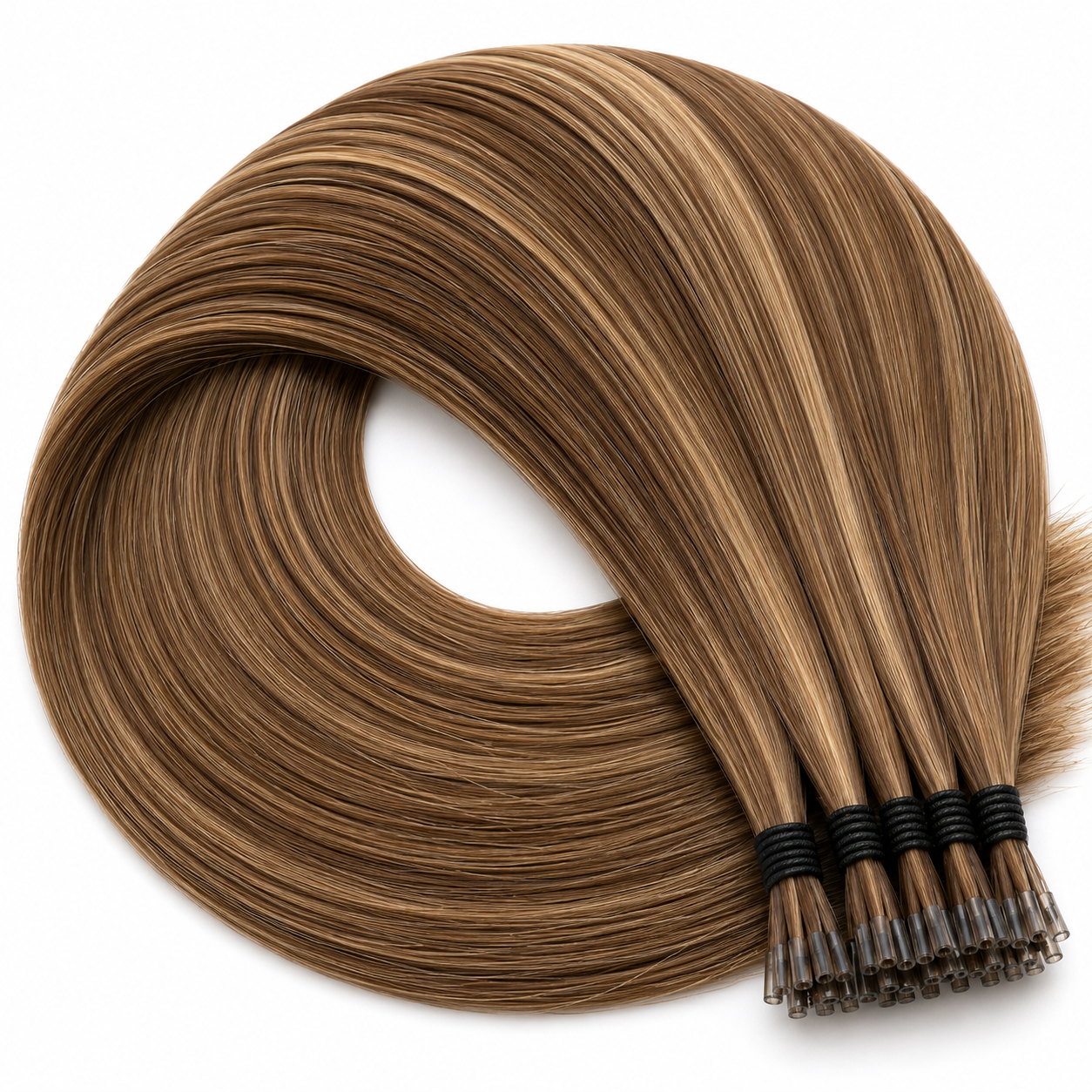 I-Tip Brun pâle méché blond doré #71 - DAMAS