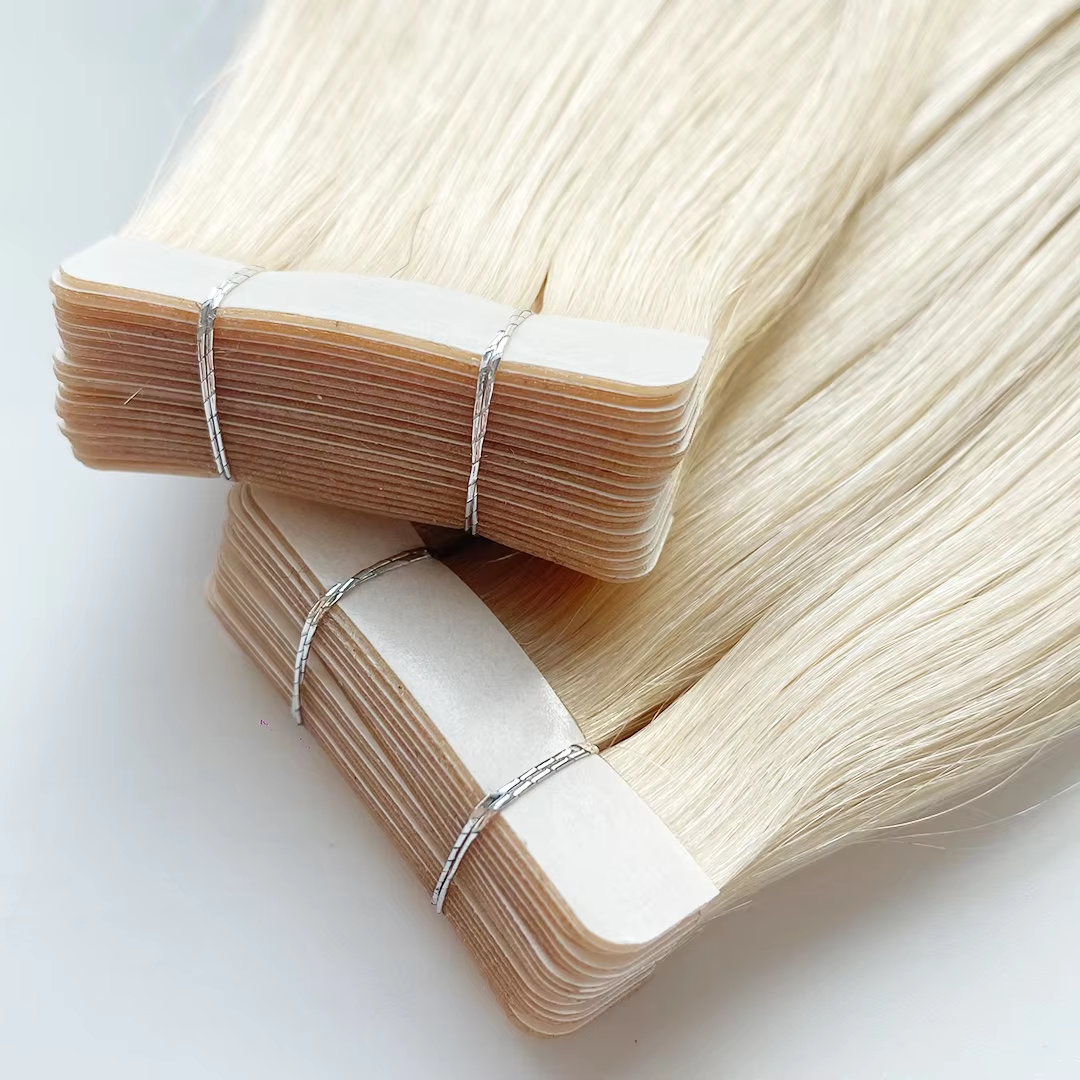 Lux Extensions Rallonges cheveux Blond Naturel # 60 (Stockholm) Bandes Adhésives