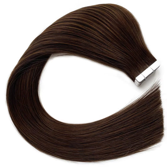 Lux Extensions Rallonges cheveux Brun Naturel # 4 ( Paris) Bandes Adhésives