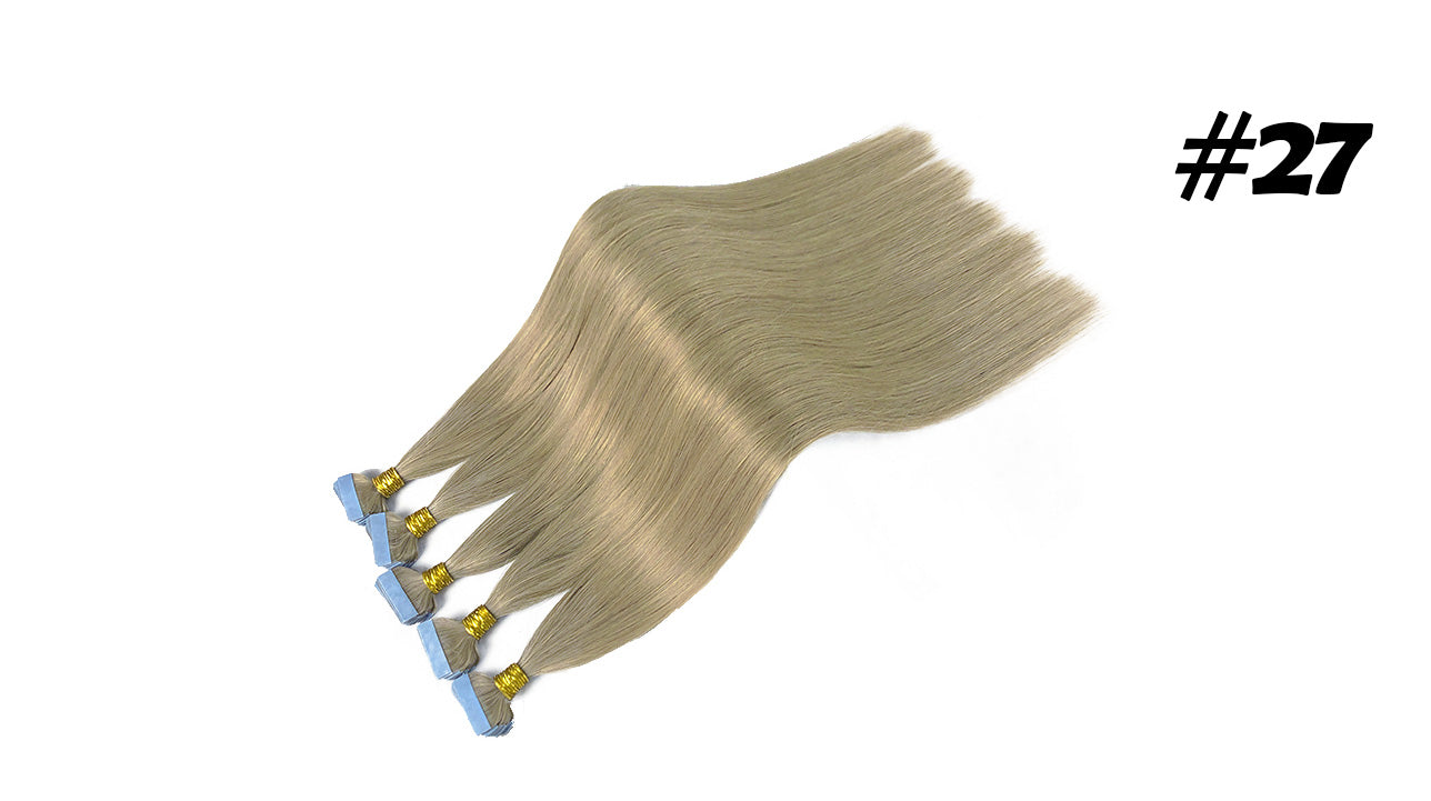 Lux Extensions Rallonges cheveux Blond Cuivré # 27 Bandes Adhésives