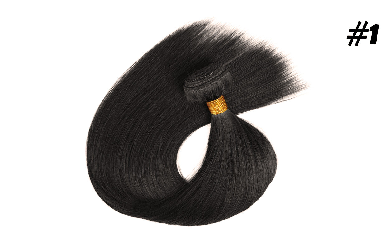 Lux Extensions Rallonges cheveux Noir Corbeau/ Black Raven Trames #1