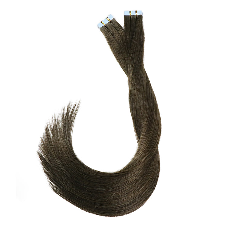Lux Extensions Rallonges cheveux Brun foncé #2 bandes adhésives