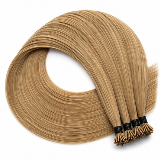 I-Tip Brun doré moyen méché blond foncé #10/24 - CAPRI