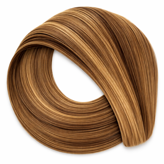 Lux Extensions Nano Ring brun moyen méché blond doré moyen  #4/27 Madrid Nano Ring