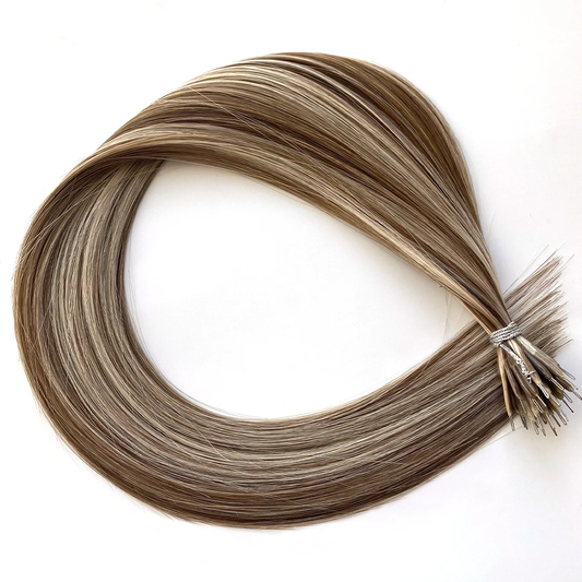 Lux Extensions Chatain foncé méché blonc clair  # 8/613 Lisbone Nano Ring