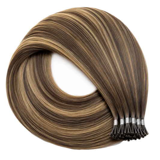 U-Tip Brun ombré meché, blond doré foncé #83 - GENÈVE