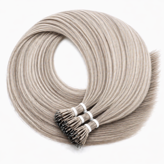 Nano ring - Blond cendré ombré, méché blond clair #80 BORA BORA