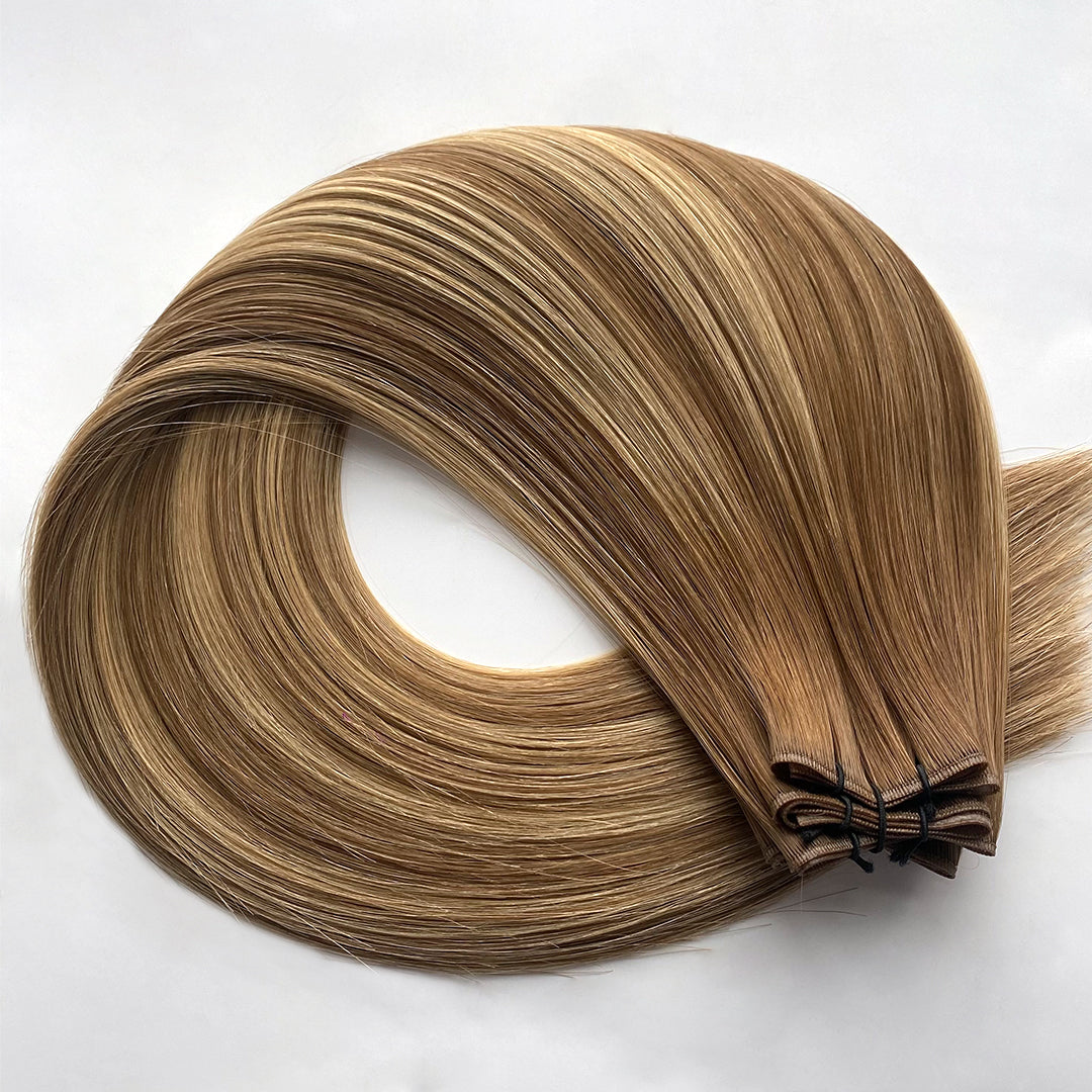 Trame Genius WEFT Habit Method Brun pale méché blond doré# hankow