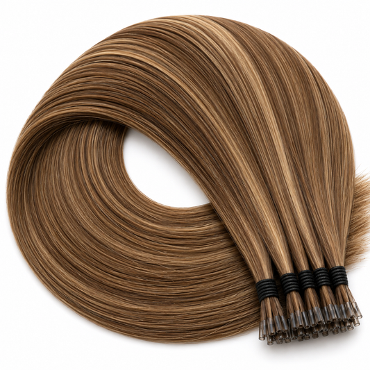 I-Tip Brun pâle méché blond doré #71 - DAMAS