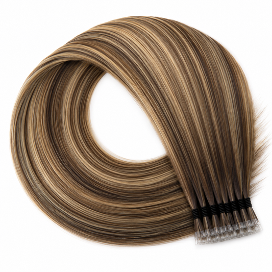 I-Tip Brun ombré méché, blond doré foncé #83 - GENÈVE