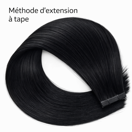 Lux Extensions bandes adhésives cheveux noir #1 - Dubaï