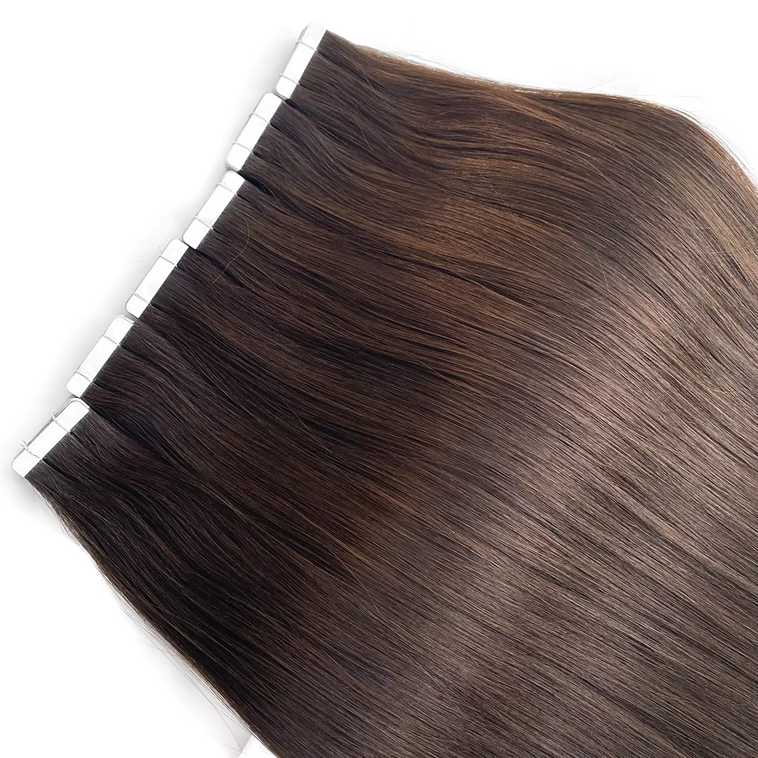Lux Extensions Rallonges cheveux Brun foncé #2 (Monaco) bandes adhésives