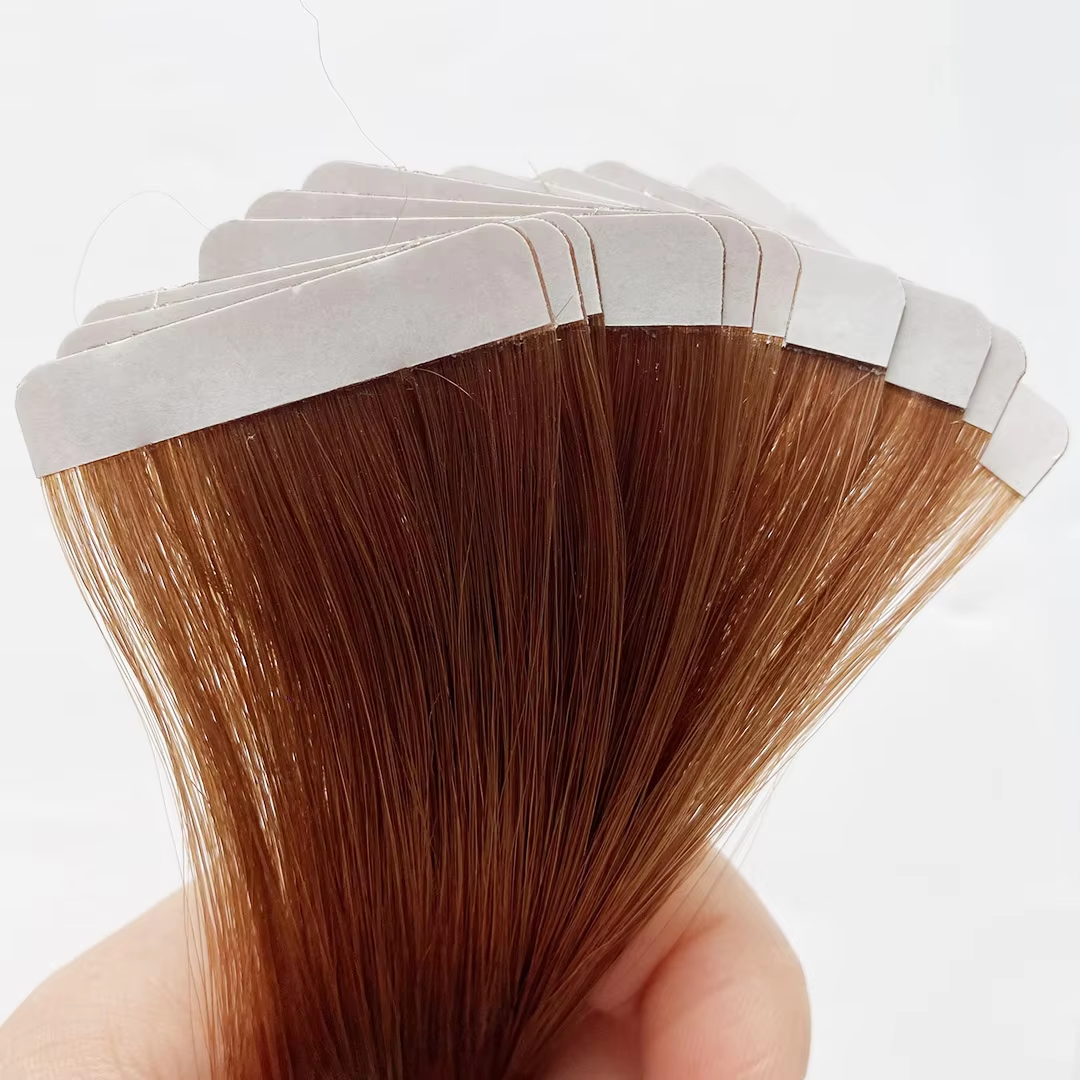 Lux Extensions Rallonges cheveux Roux Naturel # 30 (Séville) Bandes Adhésives
