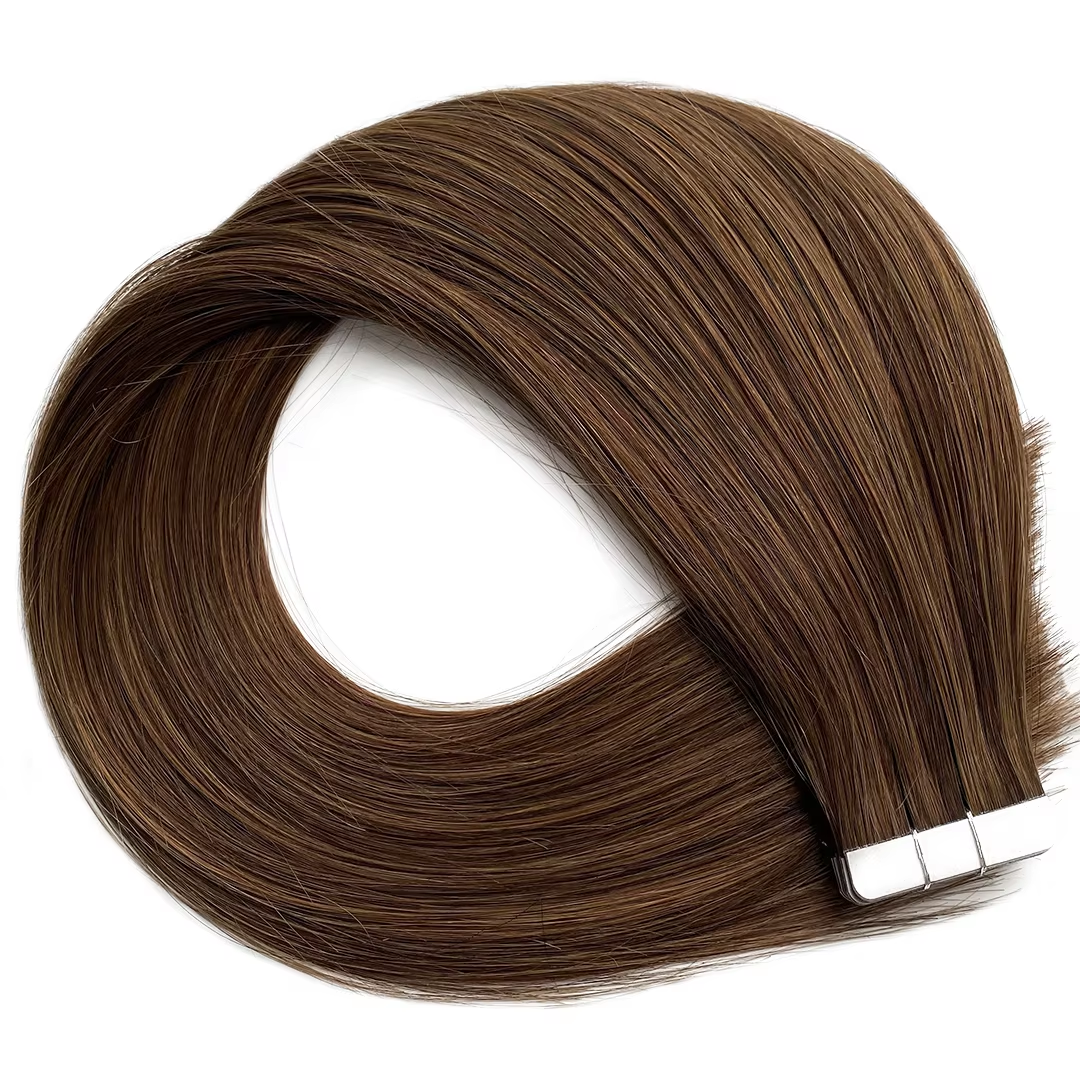 Lux Extensions Rallonges cheveux # Brun doré classique et solaire (Rome) Bandes Adhésives