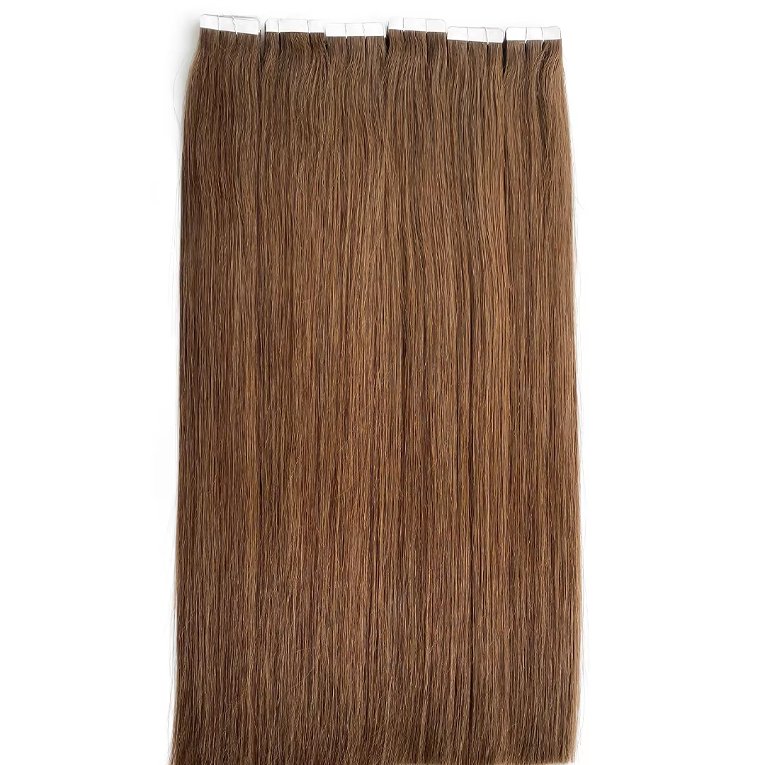 Lux Extensions Rallonges cheveux Brun noisette bandes adhésives #6 (Zurich)