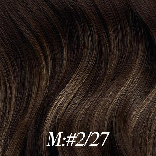 Lux Extensions Rallonges cheveux Brun Foncé- Blond Cuivré #M2/27 I-TIP