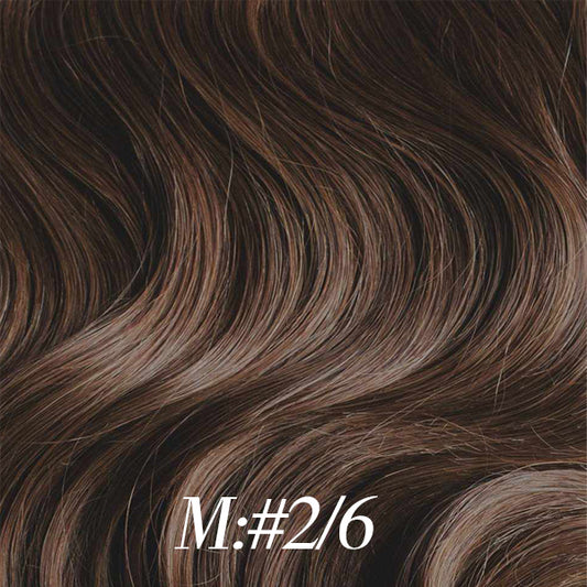 Lux Extensions Rallonges cheveux Brun foncé brun noisette #M2/6 bandes adhésives