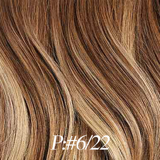 Lux Extensions Rallonges cheveux Brun Noisette- Blond Été #P6-22 CLIPS