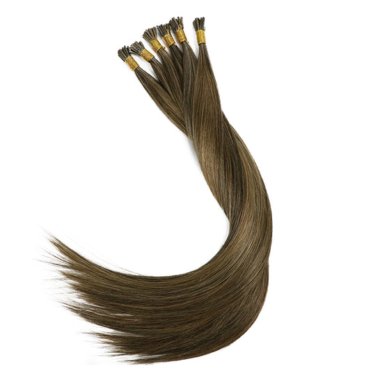 Lux Extensions Rallonges cheveux I TIP/ BRUN-NOISETTE- BLOND CUIVRER