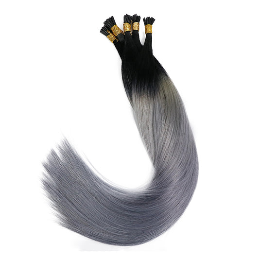 Lux Extensions Rallonges cheveux I-TIP/ NOIR FONCÉ #1b-SILVER