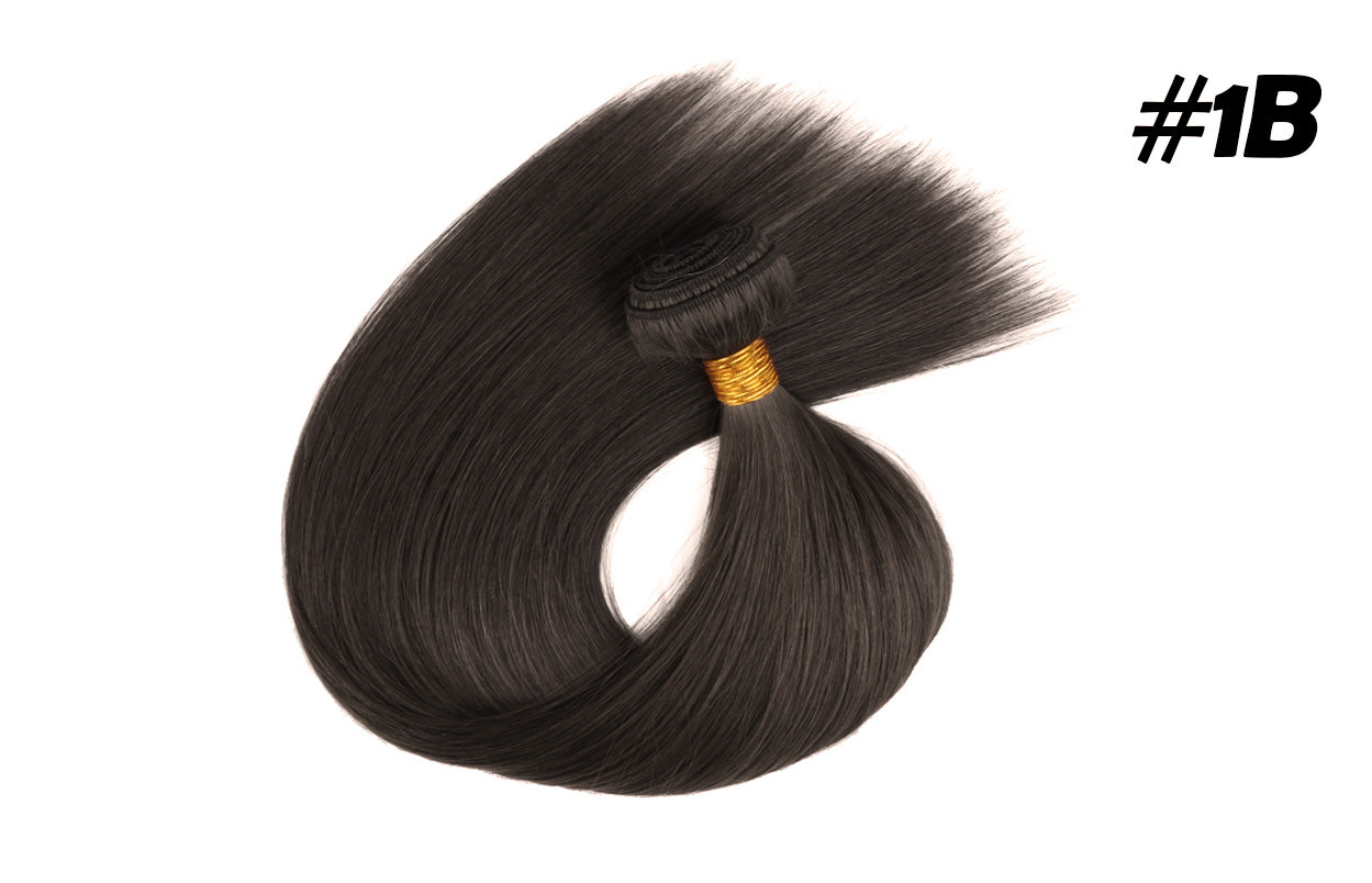 Lux Extensions Rallonges cheveux Noir Doux # 1b Trames